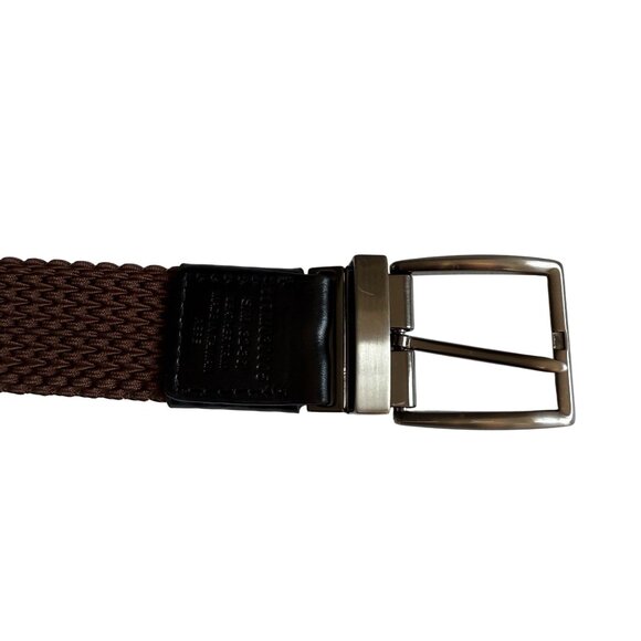 Tommy Bahama Leather Stretch Braided Reversible Belt Men's Small (32-36) Black - Picture 6 of 8